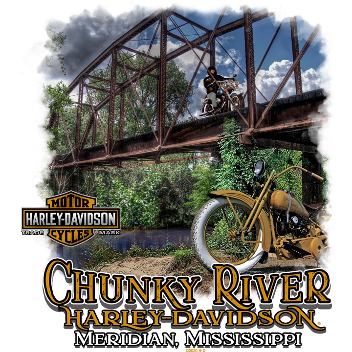 Vintage Harley-Davidson SHIRT Chunky River Meridian, MS SZ